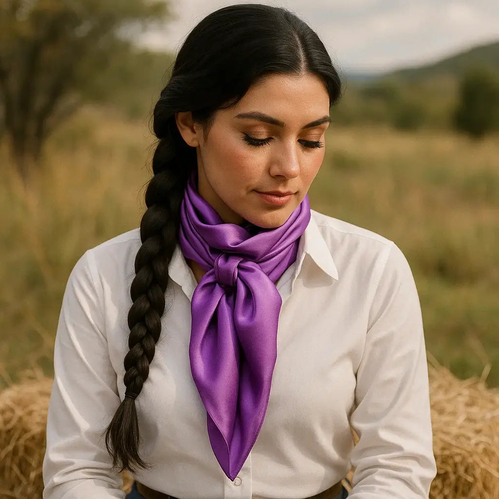 35X35" Solid Lavender Wild Rag/Scarf WRS13