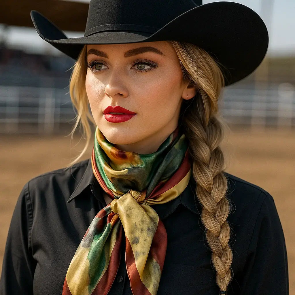 35X35"  Painted Sunflower Wild Rag /Scarf WR210