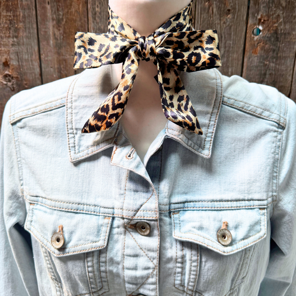 Tan Western Skinny Mini Wild Rag Scarf / Cowgirl Necktie #TW336